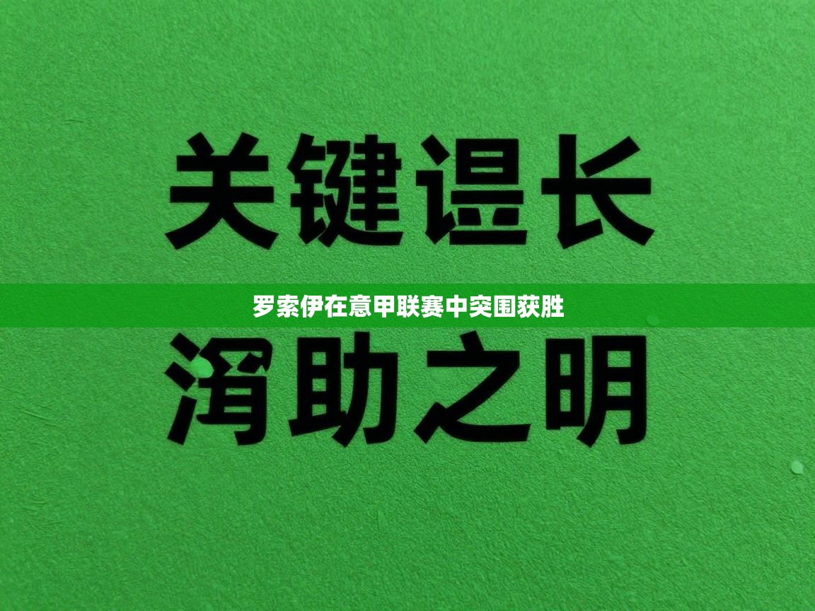 罗索伊在意甲联赛中突围获胜 第2张